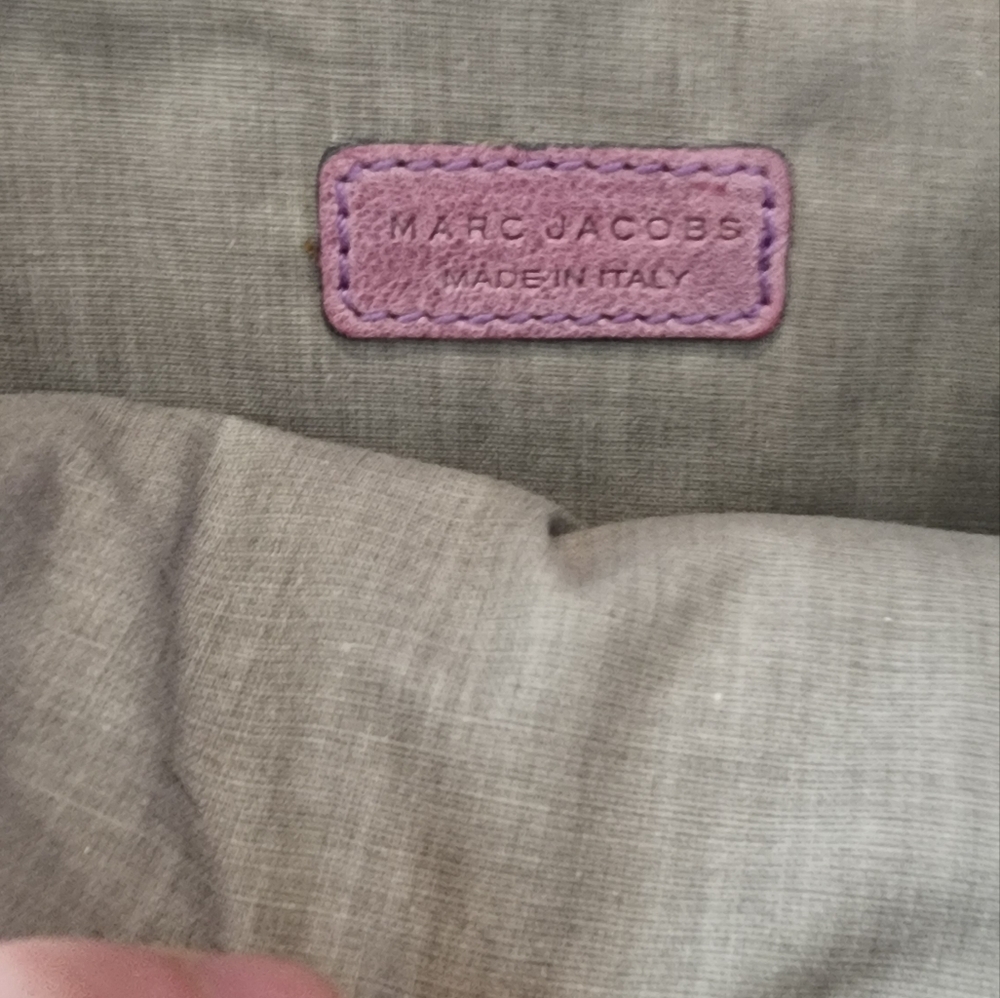 Marc Jacobs Purple Quilted Fold Over Clutch 7 X 12 Approx - Picture 5 of 5
